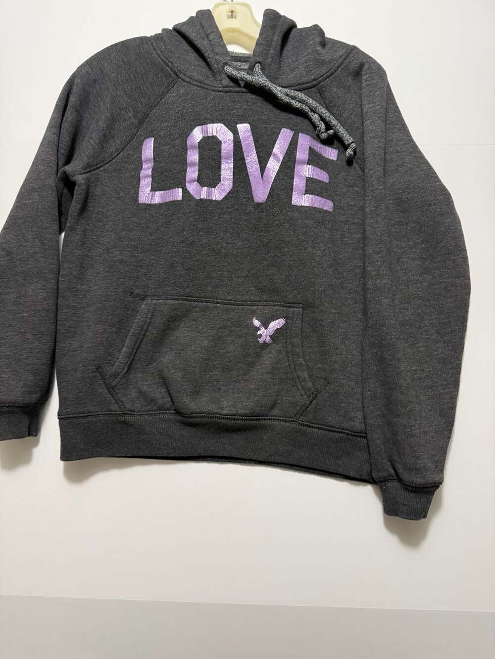 American Eagle Outfitters Women's Dark Gray Fleece Hoodie Size M